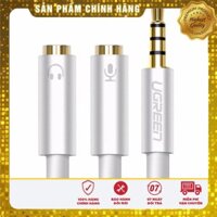 [Free ship 150K] Dây chuyển đổi 3.5mm đực sang hai đầu Mic + Loa chuẩn 3.5mm (cái)  UGREEN 10789