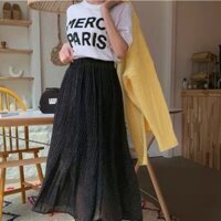 Free Ship 99k [ Chân Váy Chấm Bi Dáng Dài ]
