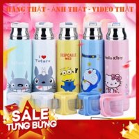 [FREE SHIP] Bình giữ nhiệt Cho Bé hình helokitty, doremon 500ml kèm ca