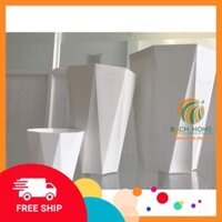 [Free Ship] Bộ 4 chậu kim cương cao cấp trồng cây phong thủy KCN025 Tặng Kèm Phân Bón