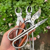 (Free Ship) Bộ Dụng Cụ Bonsai Chuyên Nghiệp Kìm Cạp Tròn Ryuga + Kìm Cạp Chéo Ryuga + Kéo Cắt Cành Bọc Da + Kéo Tỉa Lá