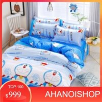 Free ship Bộ ga gối 3 món poly 1m8 mẫu doremon lá thư