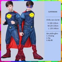 FREE SHIP Bộ Hoá Trang Siêu Nhân Super Man Cơ Bắp Nổi COSPLAY060708