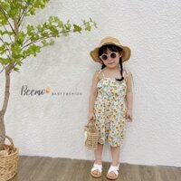 [FREE SHIP] Bộ jumpsuit bé gái đi biển đi chơi cực xinh chất liệu thô mềm thoáng mát thấm hút mồ hôi hãng BEEMO 2022