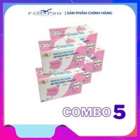 [FREE SHIP]- COMBO 5 HỘP - Khẩu trang Y Tế 4 Lớp Nam Anh Famapro ( Hộp 50 chiếc )