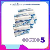 [FREE SHIP]- COMBO 5 HỘP - Khẩu trang Y Tế 4 Lớp Nam Anh Famapro ( Hộp 50 chiếc )