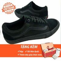 [FREE SHIP + FULL BOX] GIày Old Skool full đen giá rẻ + tặng tất