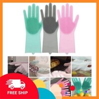 [FREE SHIP] Găng tay silicon kiêm miếng rửa bát