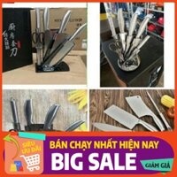 [FREE SHIP] 💥[GIÁ SIÊU RẺ]💥Bộ dao Nhật inox 6 món cao cấp kèm khay đựng rất đẹp và sắc bén💥BẢO HÀNH 1 NĂM💥SIEU HOT💥