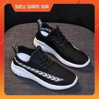 [FREE SHIP] Giày Thể Thao Nữ Đen Viền Trắng - Giày Sneaker Nữ Đen Cao Cấp