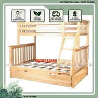 (Free Ship) Giường 2 Tầng K.Bed Gỗ Tự Nhiên (1m/1m4)