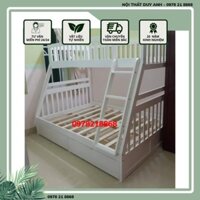 [Free Ship] Giường 2 Tầng Logan Gỗ Tự Nhiên (1m/1m4) Có 2 Hộc Kéo