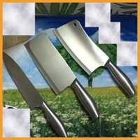 [Free Ship - Hàng Loại 1] Bộ dao inox 3 món cao cấp, gồm dao chặt, 2 dao thái cán đúc liền