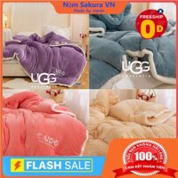 [FREE SHIP-HÀNG NHẬT]  Chăn Cừu Úc 3 Lớp Ấm Áp Nhập Khẩu Chính Hãng - Chăn Lông Cừu Dày 4,3 Kg  Sakura VN