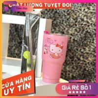 [Free Ship Hàng Siêu Chất] Ly giữ nhiệt Hello Kitty đủ 4 món phụ kiện