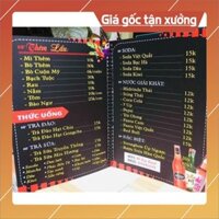 [Free ship] IN 3 CUỐN MENU GIẤY NHỰA LÒ XO CHỈ 55.000đ / ( 3TỜ / CUỐN ) - KT KHỔ A4