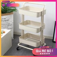 FREE SHIP  KỆ ĐA NĂNG 3 TẦNG BẰNG SẮT CÓ BÁNH XE - CHÍNH HÃNG
