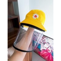 Free ship- Nón vải có tấm kính chắn bụi, nón che bụi cho người lớn