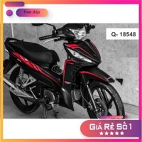 FREE SHIP + QUÀ TẶNG Tem rời xe Wave RSX 2014 sọc đỏ đen