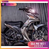 FREE SHIP + QUÀ TẶNG Tem rời Exciter 2010 Spark 135 sọc caro dán xe bạc Crom cao cấp