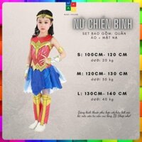 FREE SHIP -  Quần áo Hoá Trang cho bé gái Siêu Nhân nữ, Người Nhện, Nữ thần chiến binh HÀNG CÓ SẴN