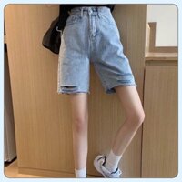 Free Ship Quần Short Jeans Nam Nữ Rách / Quần Bò Đùi Siêu Chất Q33