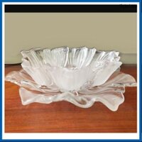 [FREE SHIP- SALE KHÔ MÁU] ĐĨA THỦY TINH SEN TRẮNG MÀI CAO CẤP ĐẸP TỪNG CM