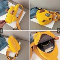 [FREE SHIP] Sét túi đeo chéo hình vịt + mũ lưỡi trai có tiếng vịt kêu