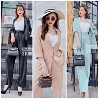 [Free Ship] Set Vest Blazer Dưa Gang store SVD01 Siêu HOT tặng áo lót lụa mango