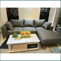 [FREE SHIP TẠI HÀ NỘI] Trọn bộ sofa góc L xm6 x 1m7 bọc da khung gỗ tự nhiên decor cho phòng khách, Spa, phòng ngủ