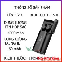 [FREE SHIP] Tai Nghe Bluetooth TWS S11 - Chống Nước IPX5 - Pin 4800 - Tích Hợp Micro -Tự Động Kết Nối -Chống ồn CVC 8.0