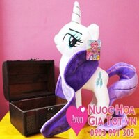 FREE SHIP TẶNG TÚI QUÀ GẤU BÔNG NGỰA PONY RARITY TRẮNG MẪU XỊN 30CM