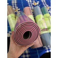 Free ship - THẢM TẬP YOGA TPE CAO CẤP 2 LỚP 6MM KHÔ 1,83M X 61CM GIA RE - Tham hông nhat,6mm không co tui