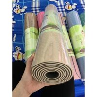 Free ship - THẢM TẬP YOGA TPE CAO CẤP 2 LỚP 6MM KHÔ 1,83M X 61CM GIA RE - Tham mau be,6mm không co tui