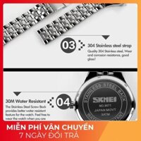 Free ship - Thời trang cao cấp  [HÀNG HIỆU] - ĐỒNG HỒ NAM SKMEI 9071 DÂY THEP KHÔNG GÌ