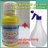 Free ship- Thuốc diệt muỗi và côn trùng Fendona 10SC 50ml không mùi hiệu quả 6 tháng ( mua 1 chai tặng 1 bình xịt 500ml)