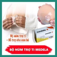 [FREE SHIP từ 50K] Núm Trợ Ti Medela, Hộp 2 núm trợ ti silicon Medela Kèm Theo Hộp Bảo Quản