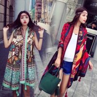 FREE SHIP TU 99k Khăn choàng thổ cẩm đi biển siêu chất