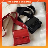 (FREE SHIP) Túi Mini Bags Dáng Vuông Dây Bảng To da bóng