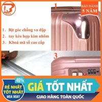 [FREE SHIP] vali du lịch BAMOZO 8809 vali kéo nhựa size 20 inch size 24 inch bảo hành 5 năm