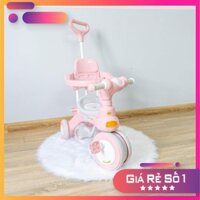 FREE SHIP  Xe đạp đẩy 618, xe chòi chân, xe đạp 3 bánh đa năng an toàn có khung bảo vệ - HỒNG