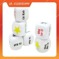 [FREE SHIP] Xí ngầu uống bia set 05 viên với 6 mặt chữ (HAO-XNUB)