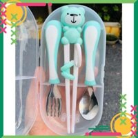 [FREE SHIP]Bộ Thìa Nĩa Đũa cho bé tập ăn dặm