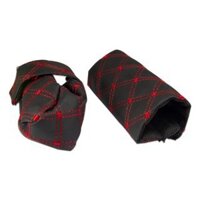 [Free ship]Bọc cần số + bọc phanh tay ô tô (viền đỏ,viền trắng)