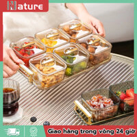 [🚛Free shipping] Khay mứt 6 hũ nắp trơn, khay đựng bánh kẹo tết,hộp đựng đồ ăn chất liệu nhựa cao cấp