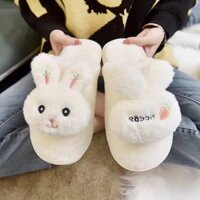 [Free size] Dép lông hình thỏ Rabbit 3 màu Siêu Cưng