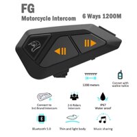 Freedconn FG Xe Máy Liên Lạc Tai Nghe Bluetooth Mũ Bảo Hiểm Tai Nghe Chống Thấm Nước Chia Sẻ BT 5.0 Đài FM Chuyển Đổi Tai Nghe