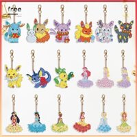 [freeplus.vn] Set 9 Móc Khóa Hình Công Chúa pokemon Hai Mặt Đính Kim Cương Nghệ Thuật Đặc Biệt