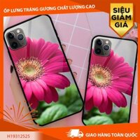 [FREESHIP 250K] - ỐP IPHONE, SAMSUNG TRÁNG GƯƠNG  BÔNG HOA ĐỒNG TIỀN HỒNG ĐẬM