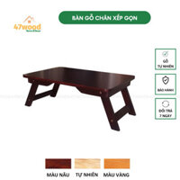 Freeship 47WOOD Bàn gỗ chân xếp gọn kích thước 40x60cm - Bàn xếp gọn gỗ cao su BCT46 47wood
